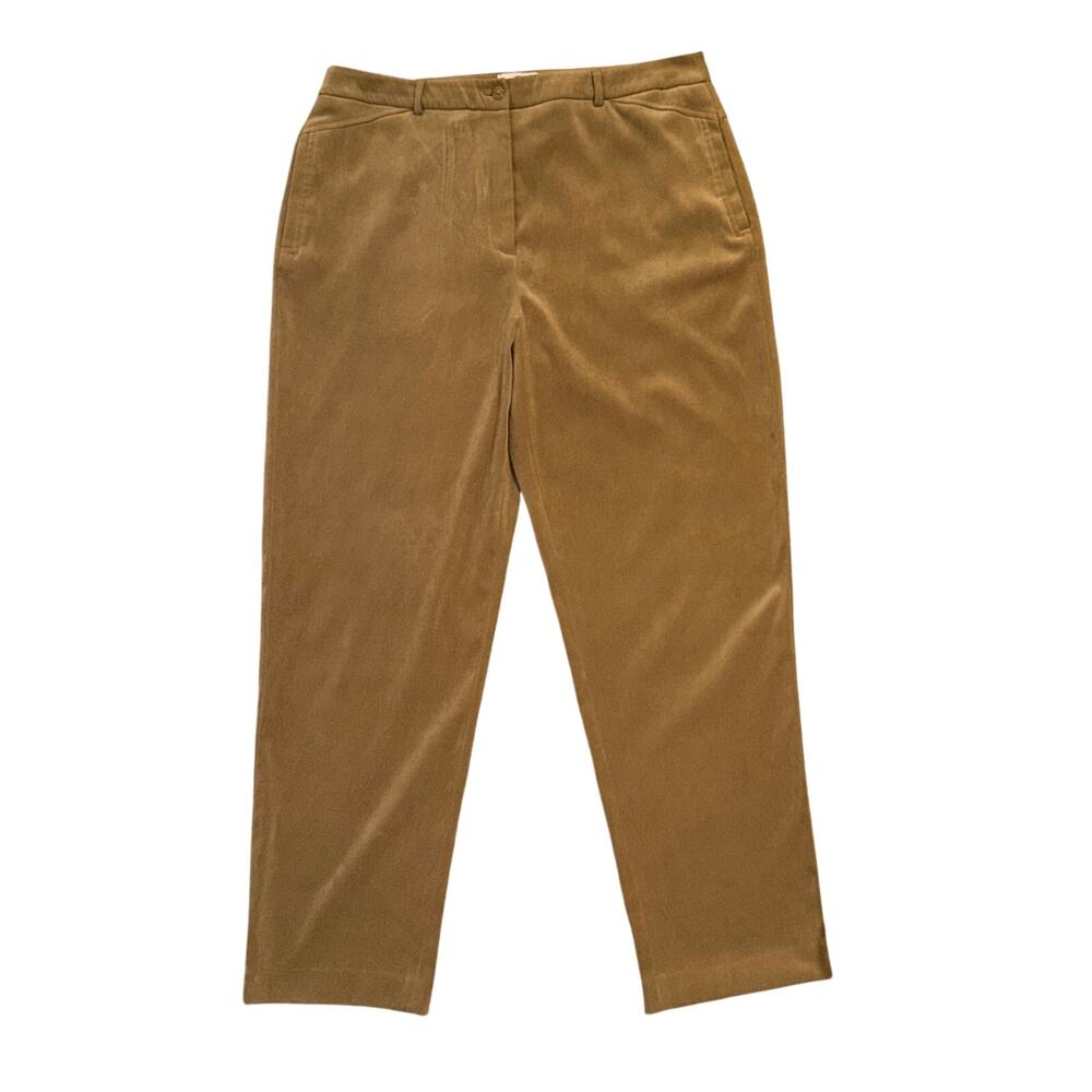 Talbots Women’s 16 Olive Tan Stretch Straight Leg Dress Pants Trousers